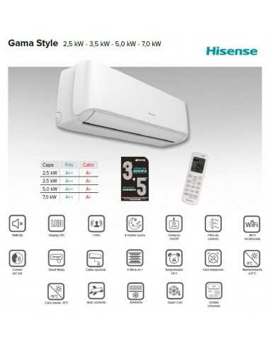 Aire Acondicionado Hisense STYLE CF35MR04  ✔️Mejor Precio✔️